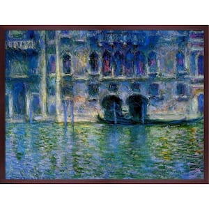 Palazzo da Mula at Venice by Claude Monet Open Grain Mahogany Framed Architecture Painting Art Print 38.5 in. x 50.5 in.