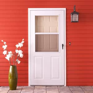 30 in. x 80 in. 200 Series White Traditional Storm Door