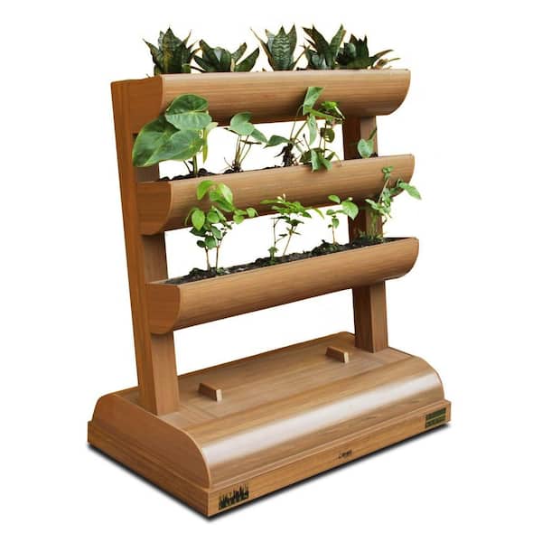 DC America City Garden + Chem Wood + Vertical Planter 3 Planting Containers with Storage Box