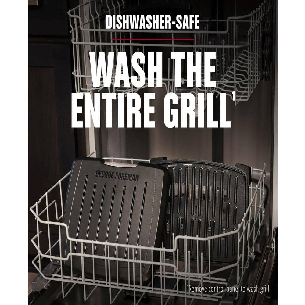 Black 5-Serving Submersible Grill with Adjustable Temperature Control
