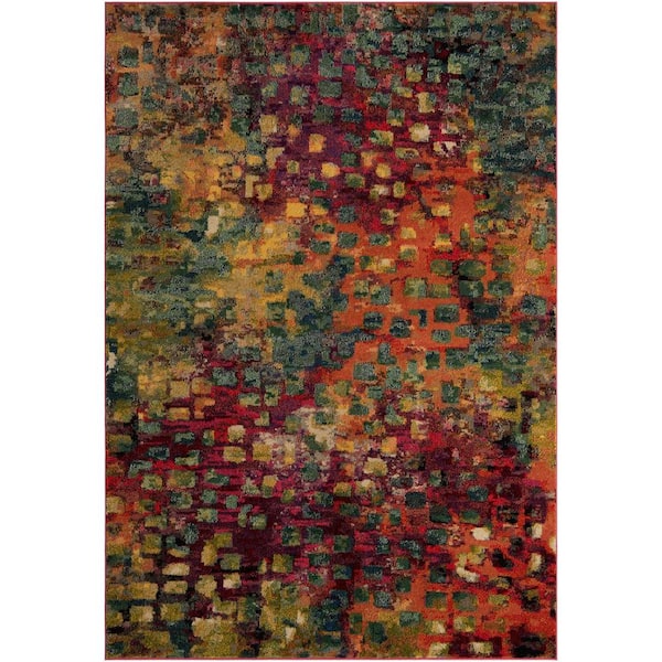 Unique Loom Jardin Ivy Multi 6' 0 x 9' 0 Area Rug