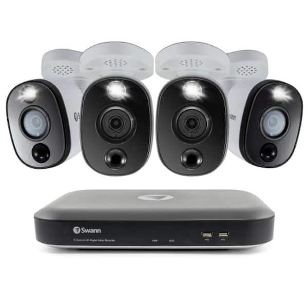 Swann 8-Channel 4K UHD 2TB DVR Surveillance System with 4 Wired 4K Bullet Cameras