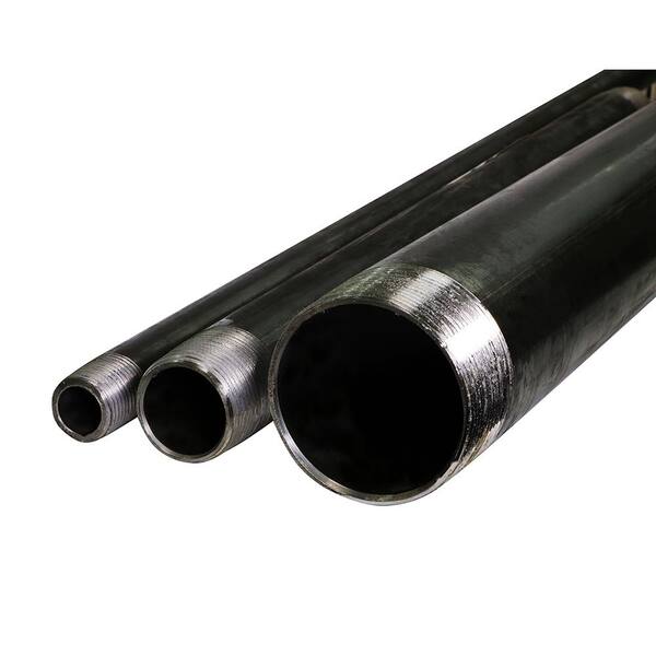Everflow PCBL3424 Steel Pipe Pre Cut Pipe 3/4 x 24 Inch Black
