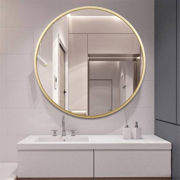 Medium Round Gold Hooks Modern Mirror 23 62 In H X W Jj00514zze The Home Depot - Home Depot Round Mirror Gold Medium Round Gold Hooks Modern Mirror 23 62 In H X W Jj00514zze The Home Depot - Home Depot Round Mirror Gold