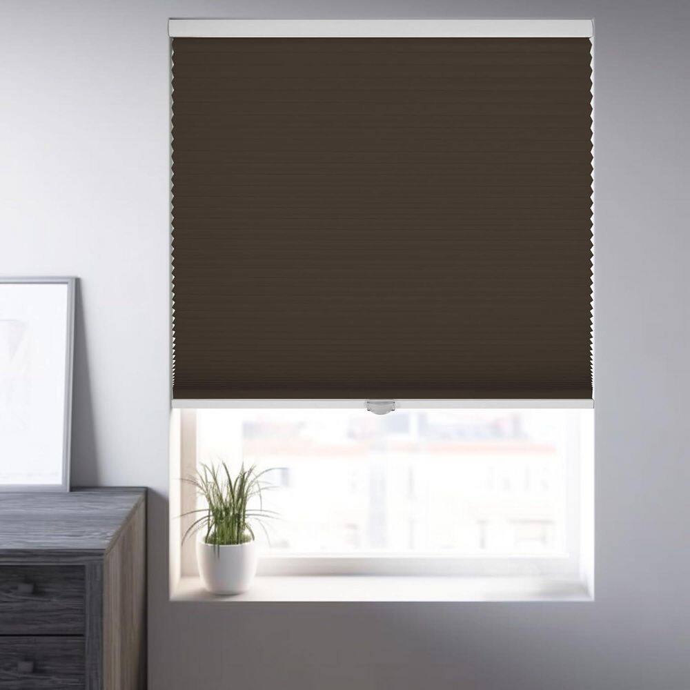 Cut-to-Width Brown Cordless Blackout Privacy Polyester Cellular Shades 35.75 in. W x 72 in. L price history on PriceWatchPro