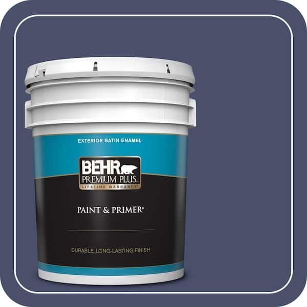 BEHR PREMIUM PLUS 5 gal. #PPU15-18 Vintage Velvet Satin Enamel Exterior Paint & Primer