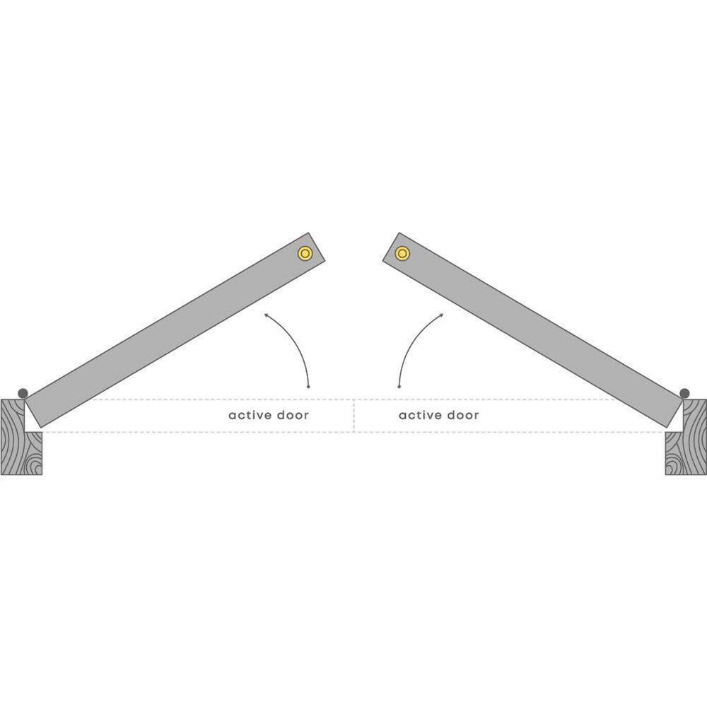 56" Frosted Glass Pine Composite Double Prehung French Door
