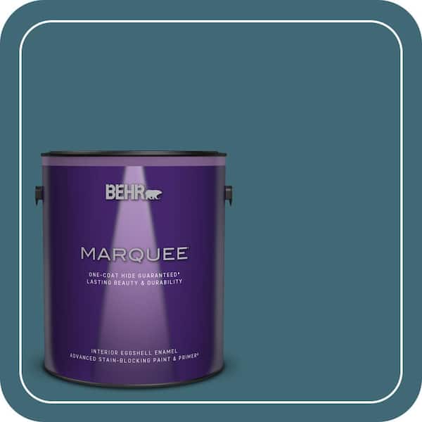 BEHR MARQUEE 1 gal. #PMD-45 Teal Mosaic Eggshell Enamel Interior Paint & Primer