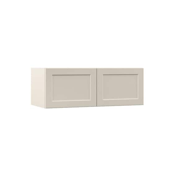 Hampton Bay Designer Series Melvern 33 in. W 15 in. D 15 in. H Assembled Shaker Wall Kitchen Cabinet in Cloud
