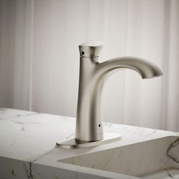 Willamette Battery Powered Touchless Single Hole Bathroom Faucet in Vibrant Brushed Nickel