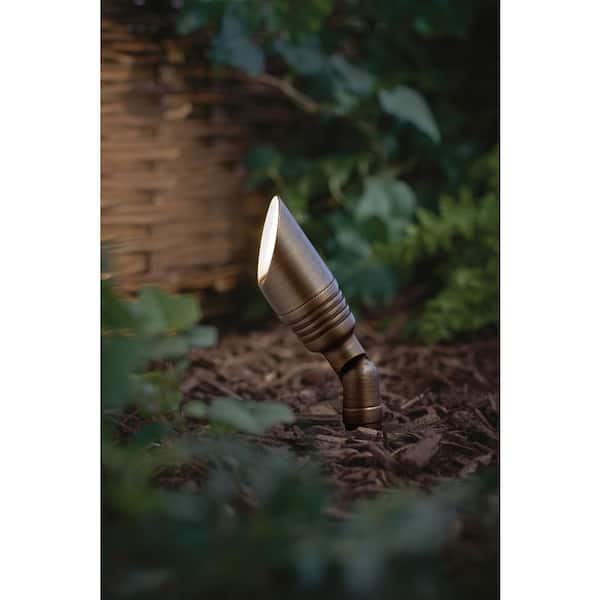 300-Lumen Brass Low Voltage Hardwired Integrated LED 2700K Warm White Outdoor Landscape Spotlight