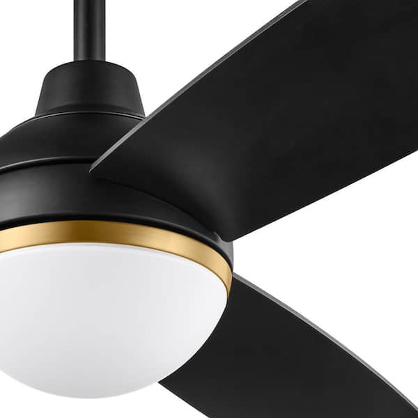 Hampton Bay Blaketon 46 in. Indoor/Covered Outdoor Matte Black