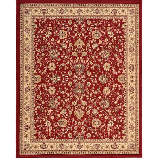 Unique Loom Sialk Hill Washington Burgundy 8' 0 x 10' 0 Area Rug