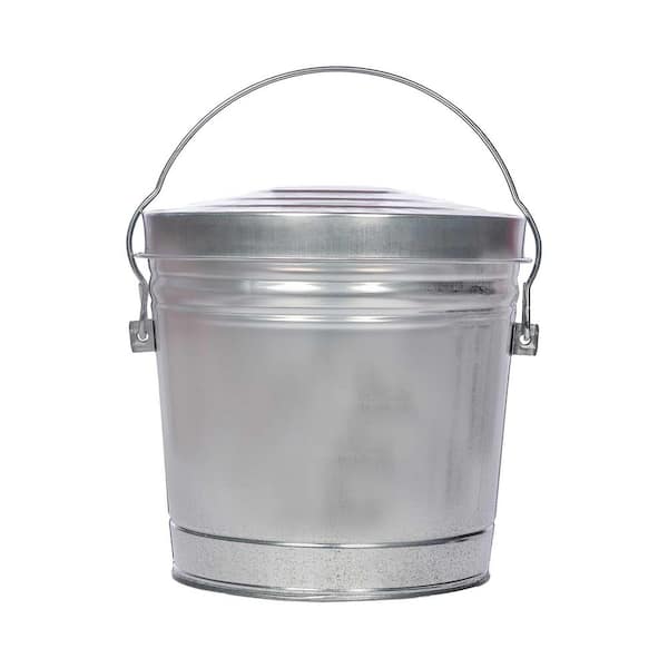 BIRDS choice Galvanized Steel Locking Lid Seed Can with Lid-6 Gal.