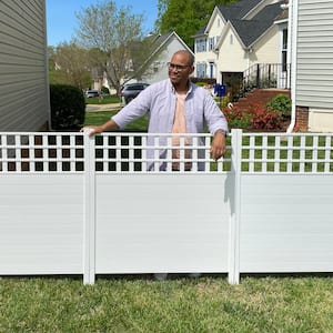 Zippity Outdoor Products 3.5 ft. H x 7.6 ft. W Manchester No-Dig Vinyl Fence  (2 Panels) & Reviews