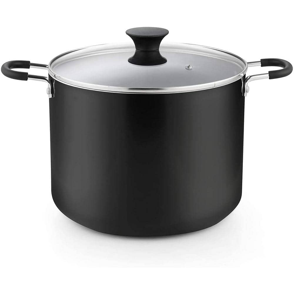 Oval Cooking Pot black 84.5 oz with lid (Case of 50 pc)