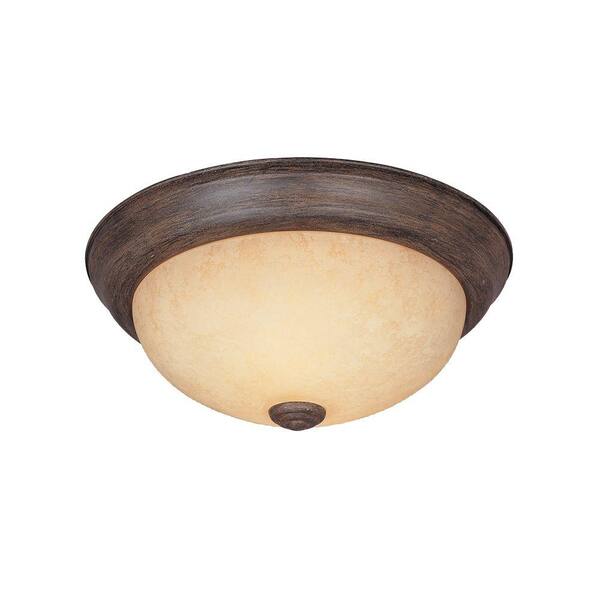 Designers Fountain Reedley Collection 3-Light Warm Mahogany Ceiling Flushmount (20-Pack)
