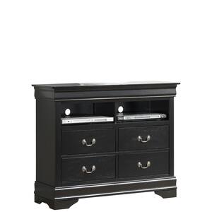 Glory Furniture Louis Phillipe Black Full Trundle 4pc Bedroom Set With Two  Drawer Nightstand
