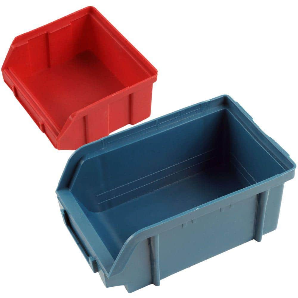 Black Wall-Mounted 30-Compartment Plastic Storage Bin Organizer