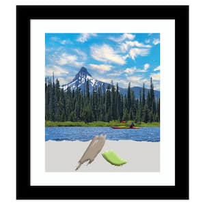 Basic Black Narrow Wood Picture Frame Opening Size 20x24 in. (Matted To 16x20 in.)