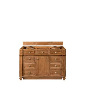 Bristol 48.0 in. W x 22.5 in. D x 32.8 in. H Single Bath Vanity Cabinet without Top in Saddle Brown