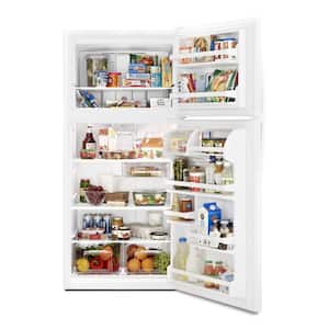 18.25 cu. ft. Top Freezer Built-In and Standard Refrigerator in White
