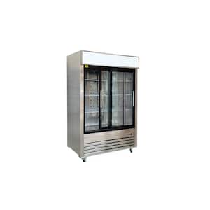 54 in. 41.9 cu. ft. Commercial Two Slide Glass Door Refrigerator EA60RG Stainless Steel