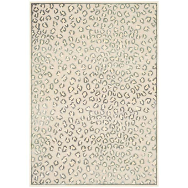 Paradise 4 ft. x 6 ft. Cream/Multi Abstract Area Rug