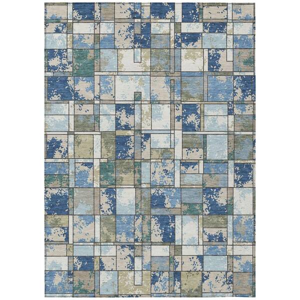Chantille Machine Washable Indoor/Outdoor Abstract ACN2442 Blue 3 ft. x 4 ft. Area Rug