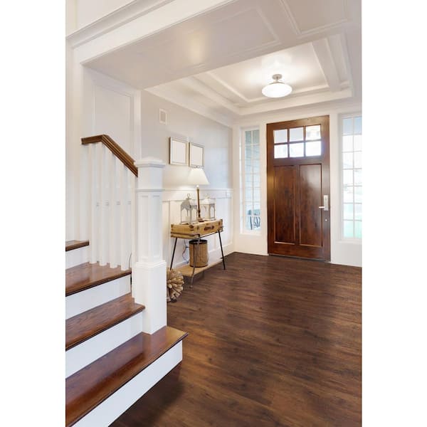 Antique Mahogany 12 MIL x 7 in. W x 48 in. L Waterproof Click Lock Luxury Vinyl Plank Flooring (23.8 sq. ft./case)