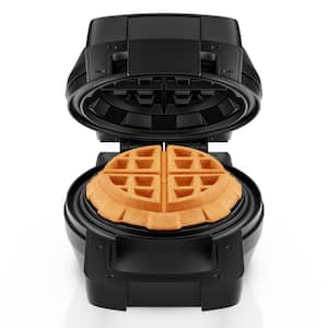 Belgian Deep Stuffed Waffle Maker, Mess-Free Moat, 5 in. Dia with Dual-Sided Heating Plates