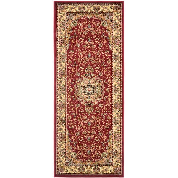 SAFAVIEH Lyndhurst Red/Ivory 2 ft. x 6 ft. Floral Border Antique Runner Rug