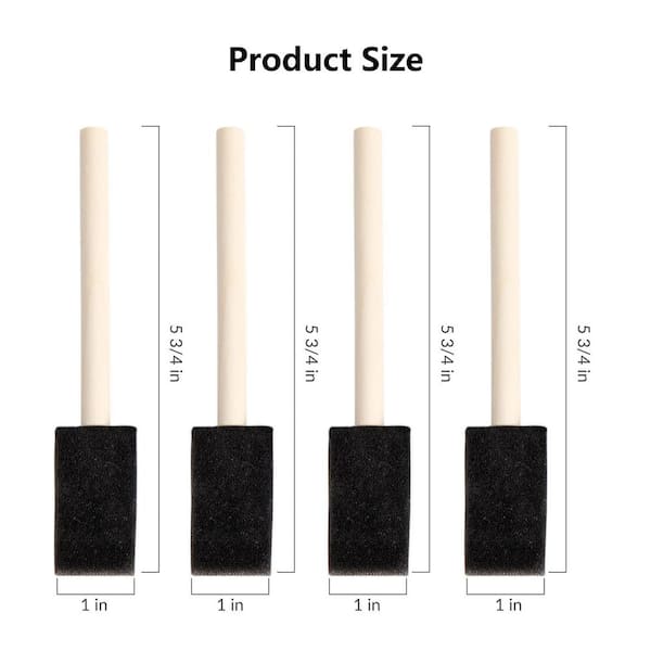 ARTY KRAFTS Pack of 6 Premium Quality Foam Paint Brushes Set - Versatile  Foam Brush & Sponge Paint Brush - Ideal for Detailed Craftwork - Sponge  Brush