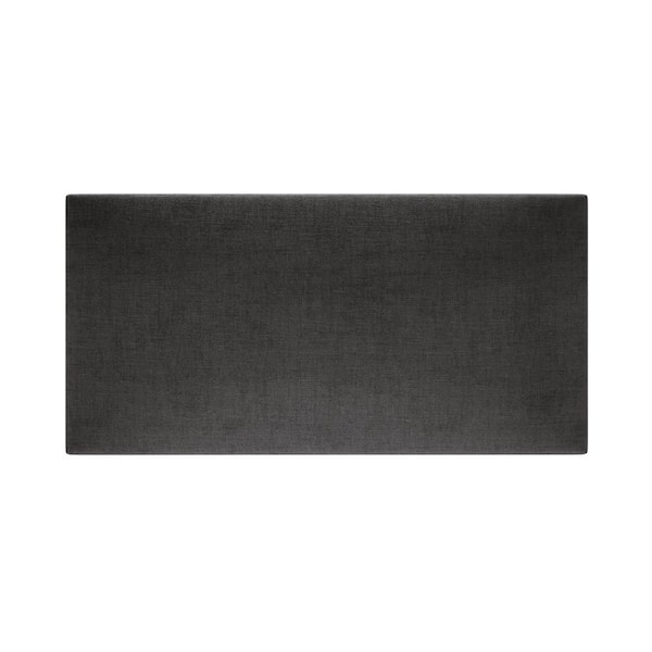 mollis homelike interiors Mollis Decorative Upholstered Headboard Panel/Accent Wall Panels - Rectangle 60x30cm Kingstone K12 Black