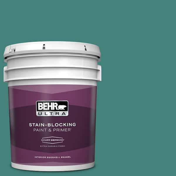 BEHR ULTRA 5 gal. #M450-6 Bubble Turquoise Extra Durable Eggshell Enamel Interior Paint & Primer