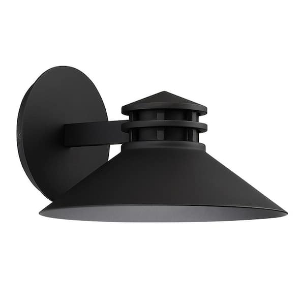 WAC Lighting Sodor 10 in. Black Integrated LED Outdoor Wall Sconce, 3000K