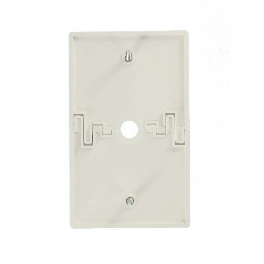White 1-Gang Coaxial Cable Wallplate with Horizontal Split