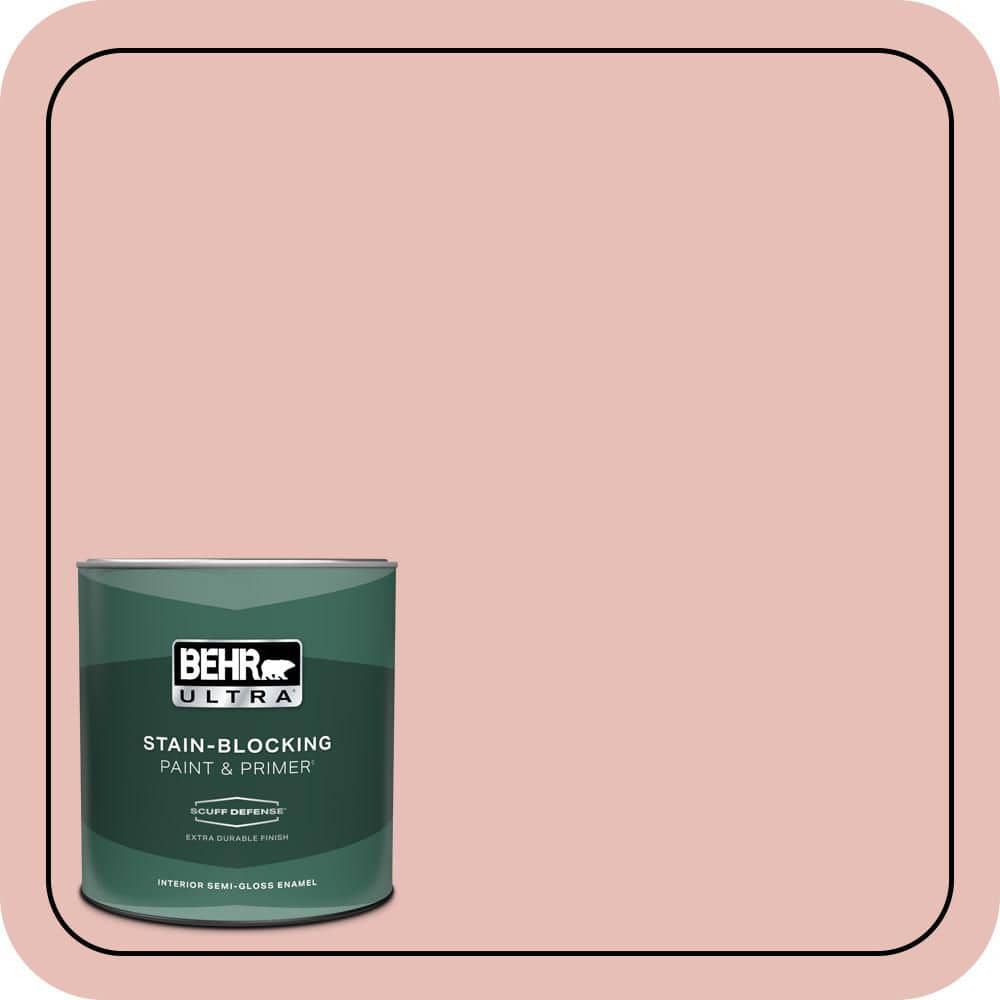 1 qt. #T18-01 Positively Pink Extra Durable Semi-Gloss Enamel Interior Paint & Primer price history on PriceWatchPro
