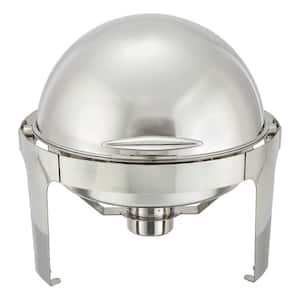 Madison 6 qt. Stainless Steel Heavyweight Round Chafing Dish with Roll-top