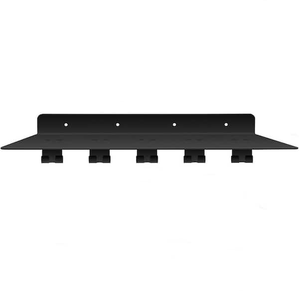 Unbranded 14.9 in. W x 7.1 in. D Black Floating Shelf for Home Gym Storage, T Lock Shelf Workout Equipment, Decorative Wall Shelf