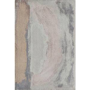 Brush Stroke Multi-Colored 5 ft. x 7 ft. Contemporary Area Rug