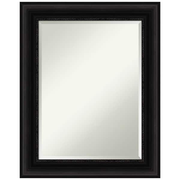 Amanti Art Parlor Black 23.5 in. H x 29.5 in. W Framed Wall Mirror