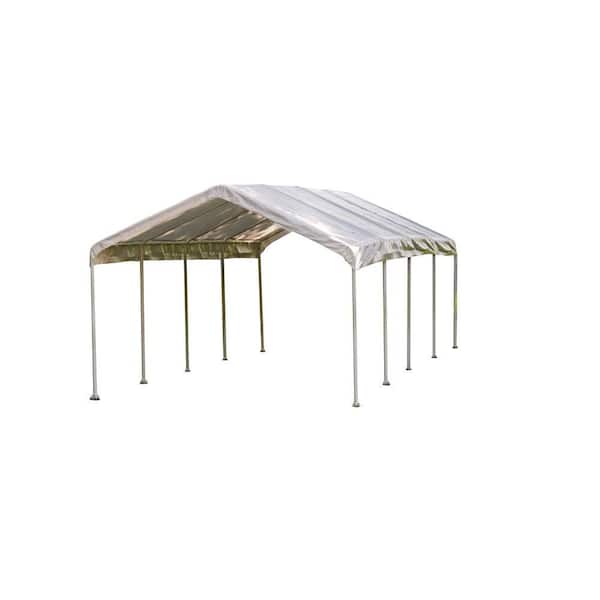 ShelterLogic 12 ft. W x 26 ft. D SuperMax Premium Canopy in White with Steel Frame, Best-in-Class Pipes, and Twist-Tie Tension