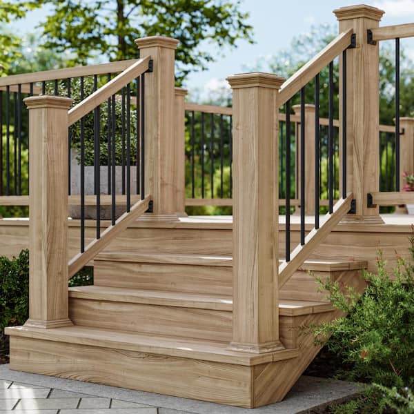 Deckorators 29 in. x .75 in. Textured Black Aluminum Round Classic Baluster (10-Pack)