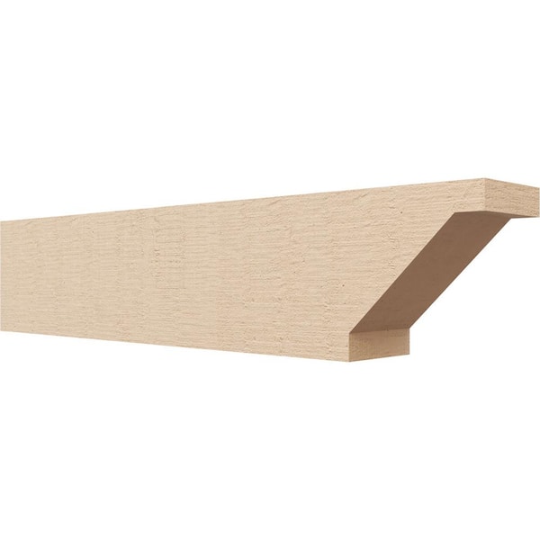Ekena Millwork 4-in. x 6-in. x 28-in. Burlington Woodgrain, Primed Tan Timberthane Polyurethane Rafter Tail Brace