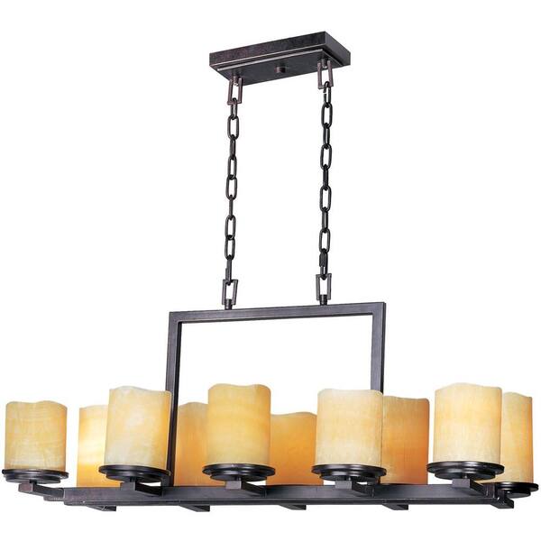 Maxim Lighting Luminous 10-Light Rustic Ebony Chandelier