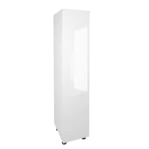 Ready to Assemble Threespine 18 in. x 96 in. x 24 in. Stock Pantry Cabinet in White Gloss