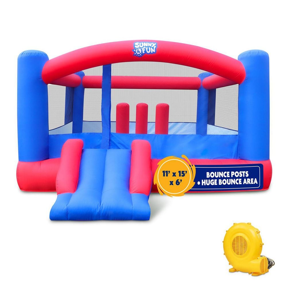 SUNNY FUN Bounce House, Inflatable Bouncy House for Kids Outdoor