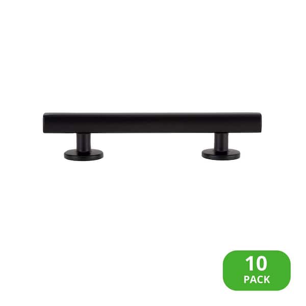 Sumner Street Home Hardware 10-Pack Flynn 3-1/2 in. (89 mm) Center-to-Center Modern Matte Black Bar Drawer Pull