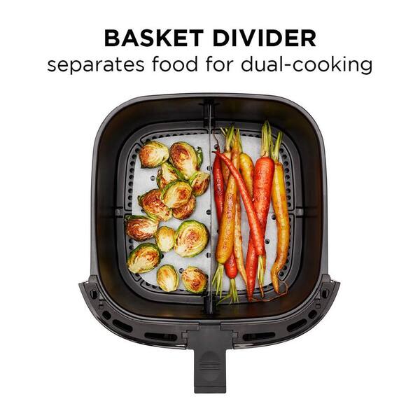 Chefman 2 in 1 Max XL 8 Qt. Air Fryer, Healthy Cooking, User Friendly,  Basket Divider For Dual Cooking, Nonstick Stainless Steel RJ38-SQSS-8T-D -  The Home Depot
